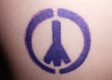 Peace Sign Airbrush Tattoo