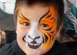 Orange Tiger Face Painting