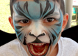 Blue Tiger Face Painting