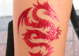 Tribal Dragon Glitter Tattoo