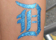 Detroit Tiger Glitter Tattoo