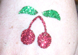 Cherry Glitter Tattoo