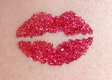Kissy Lips Glitter Tattoo