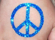 Peace Sign Glitter Tattoo