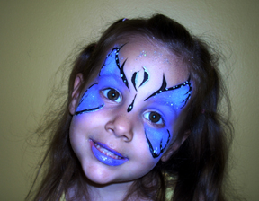 Ice Butterfly Face Painting
