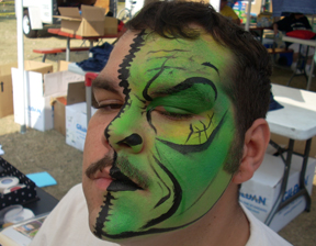 Green Monster Face Painting