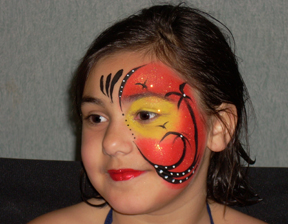 Tropical Island Princess Face Painting