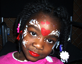 Heart Princess Face Painting