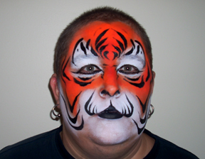 Orange Tiger Face Painting